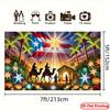 1Pcs Puerto Rican Flag Christmas Decoration Background Winter Backdrop For Photo Studio Photo Booth Party