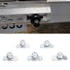 5pcs L Track Double Lug Threaded Stud Nut Fitting M10x20mm for Truck Bed Trailer   Control Pickup RV ATV