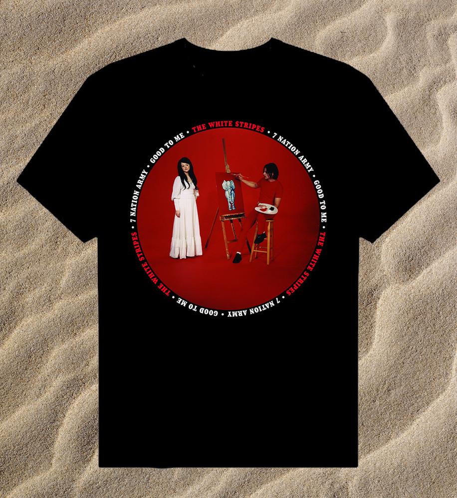 Футболка Seven Nation Army The White Stripes 100% Хлопок S-4XL BT879 Унисекс Футболка XXXL