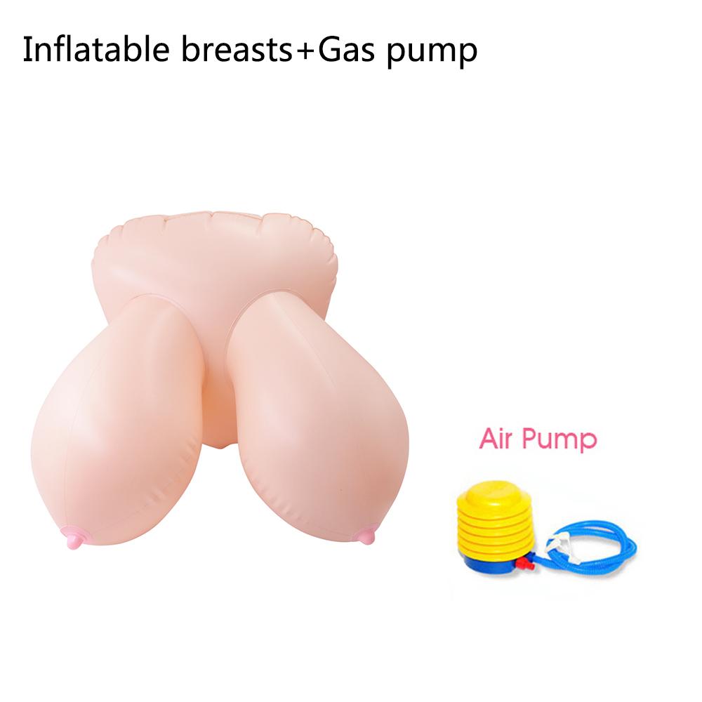 Inflatable Fake Boobs Masturbation Breasts Sex Toys Sex Product For Male Pocket Pussy