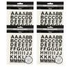 4 Sheets of Textile Transfer Letters and Numbers Black 12 X 15 Cm