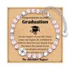 2026 Graduation Gifts Stainless Steel Compass Amazonite Amethyst Beads Bracelets for Women Girls High School College Graduates