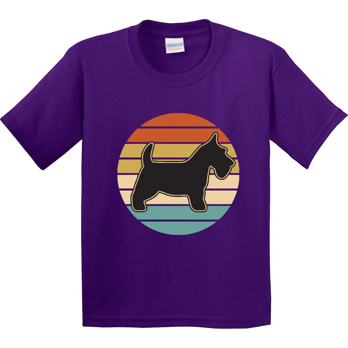 Inktastic Scottie Dog Vintage Scottish Terrier Youth T-Shirt Scotty Pets Tee 150