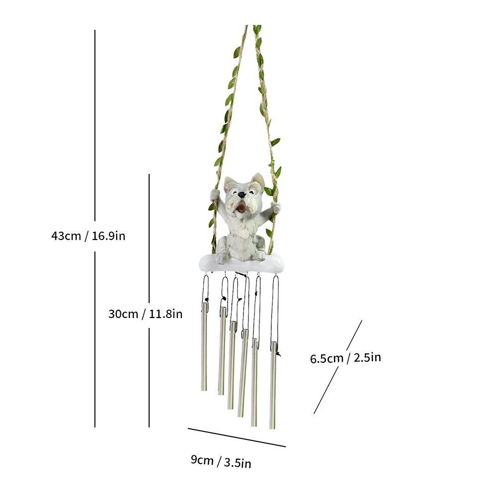 New Resin Animal Hanging Pendants Creative Handmade Wind Chimes Crafts Gift Swing Garden Ornament Home Garden