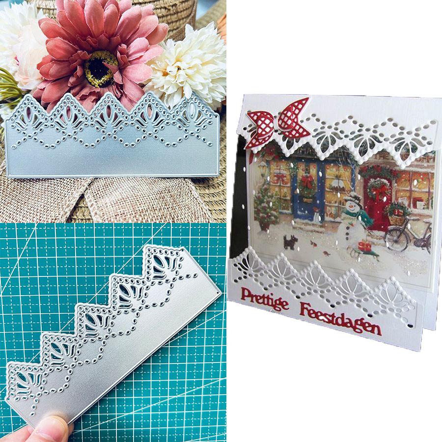 Maple Leaf Lace Edge Border Metal Cutting Dies for DIY Scrapbooking Album Embossing Paper Cards Decorative Crafts