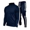 Outono inverno agasalho masculino zip up branco preto azul 2 peças conjuntos de roupas dos homens terno velo esporte moletom com capuz conjuntos de duas peças