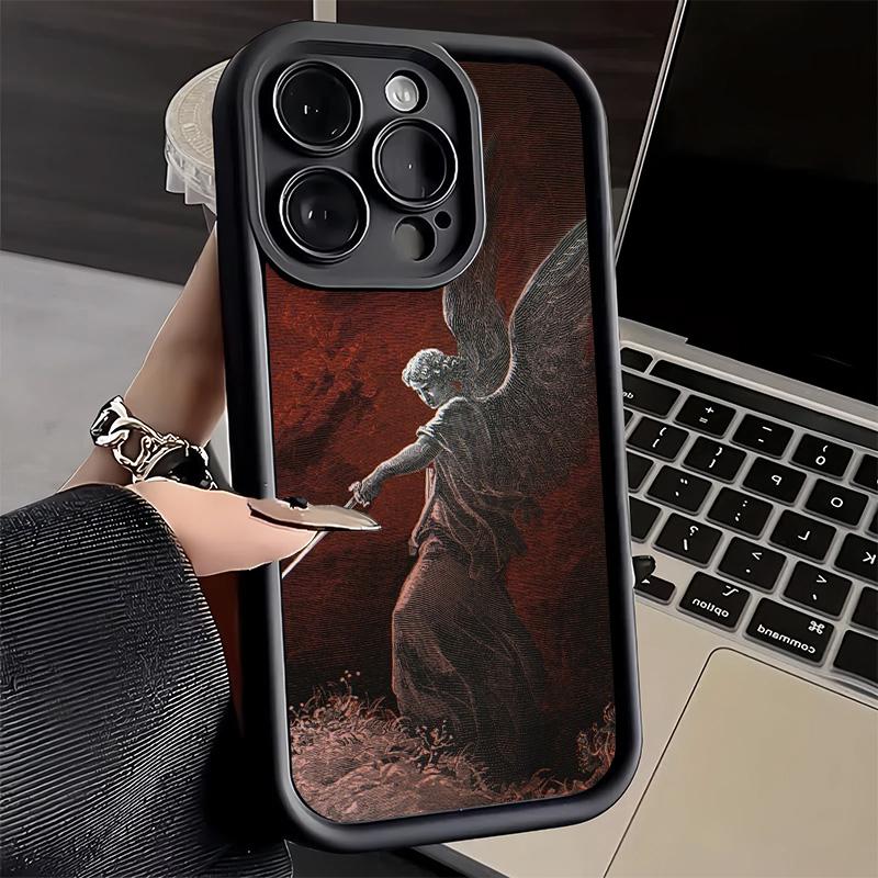 Phone Case for iPhone 17 Air 16E 15 16 Pro Max Archangel Michael Aesthetics Cover 14 Plus 13 12 Mini Soft Shell Silicone Fundas