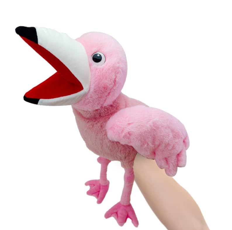 

Muppet Puppet with Moving Mouth, Bird Character, Puppet Show, Solo Play, Flying, Pretend Play, Flamingo Plush Pouch, Puppy, Small Dog, Plush Doll