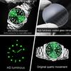 AKNIGHT Analog Watch with Unidirectional Rotating Stylish Crystal Luminous Stainless Steel 30m Water Luminous Date Japanese Instruction Manual Men's