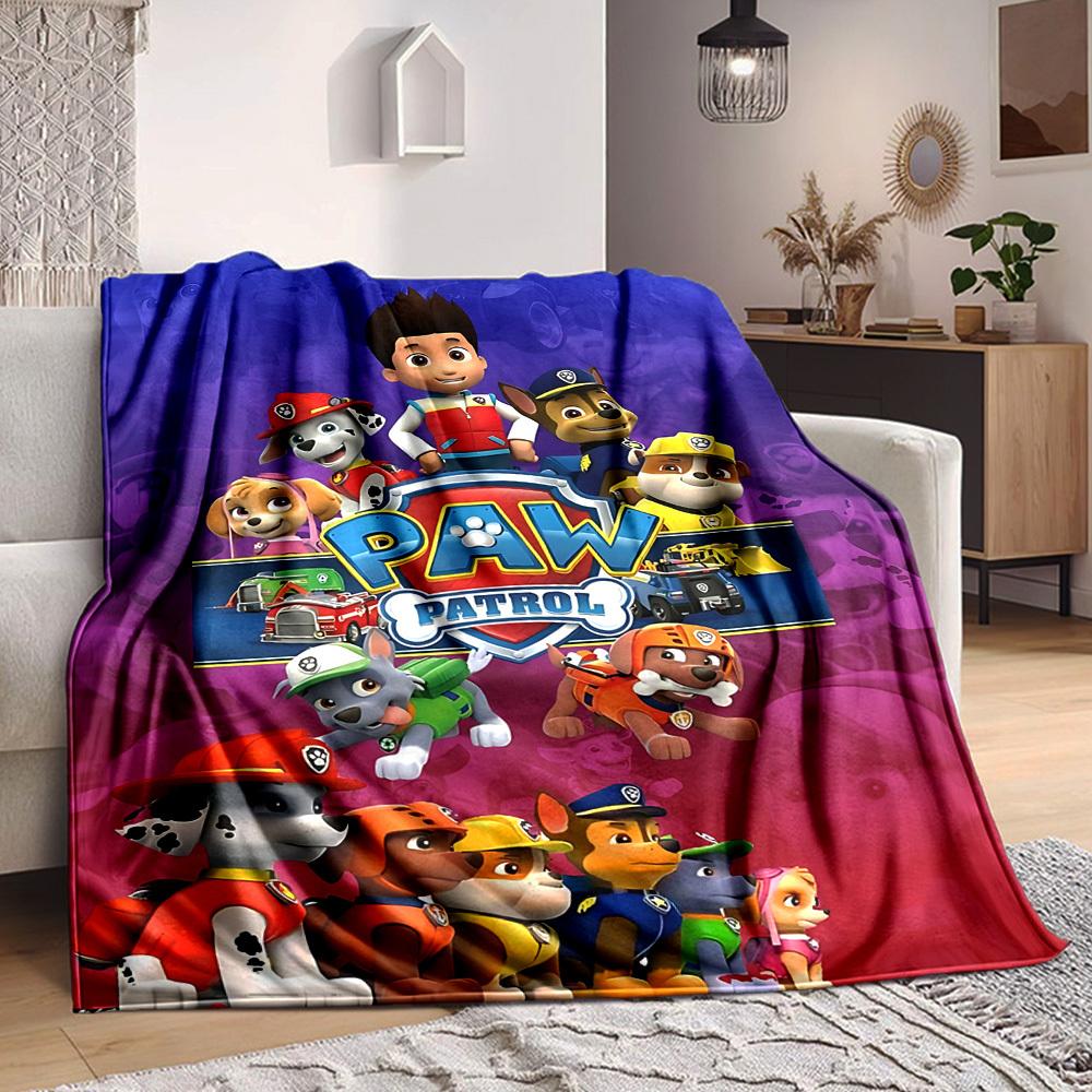 1pc Paw Patrol Characters Soft & Warm Flannel Blanket, Multi-Purpose Throw Blanket for Couch, Sofa, Office, Bed, Camping, Travel 122
