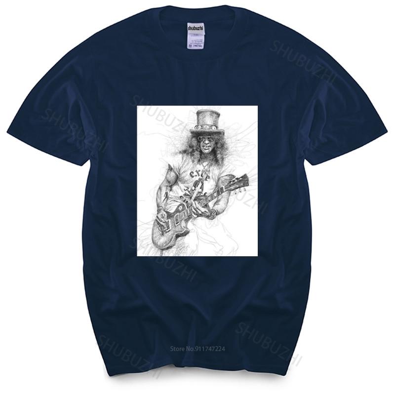

summer tshirt men brand teeshirt Slash Drawn Rock Music TShirt Guns Velvet Roses Indie Sketch Revolver new cotton man t shirt 4XL