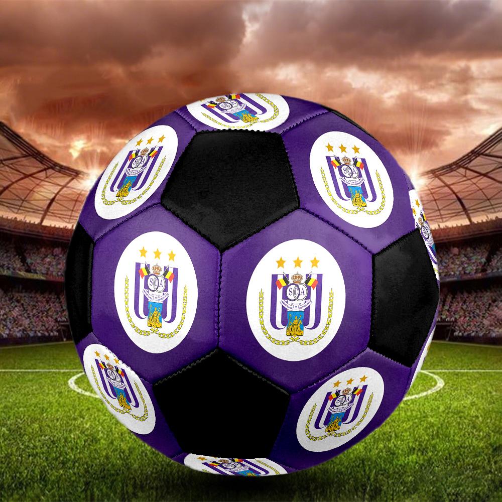 SIZE 5 RSC Anderlecht Soccer Ball Colorful All Ages Machine Stitched PVC Competition Ready Durable High-Bounce
