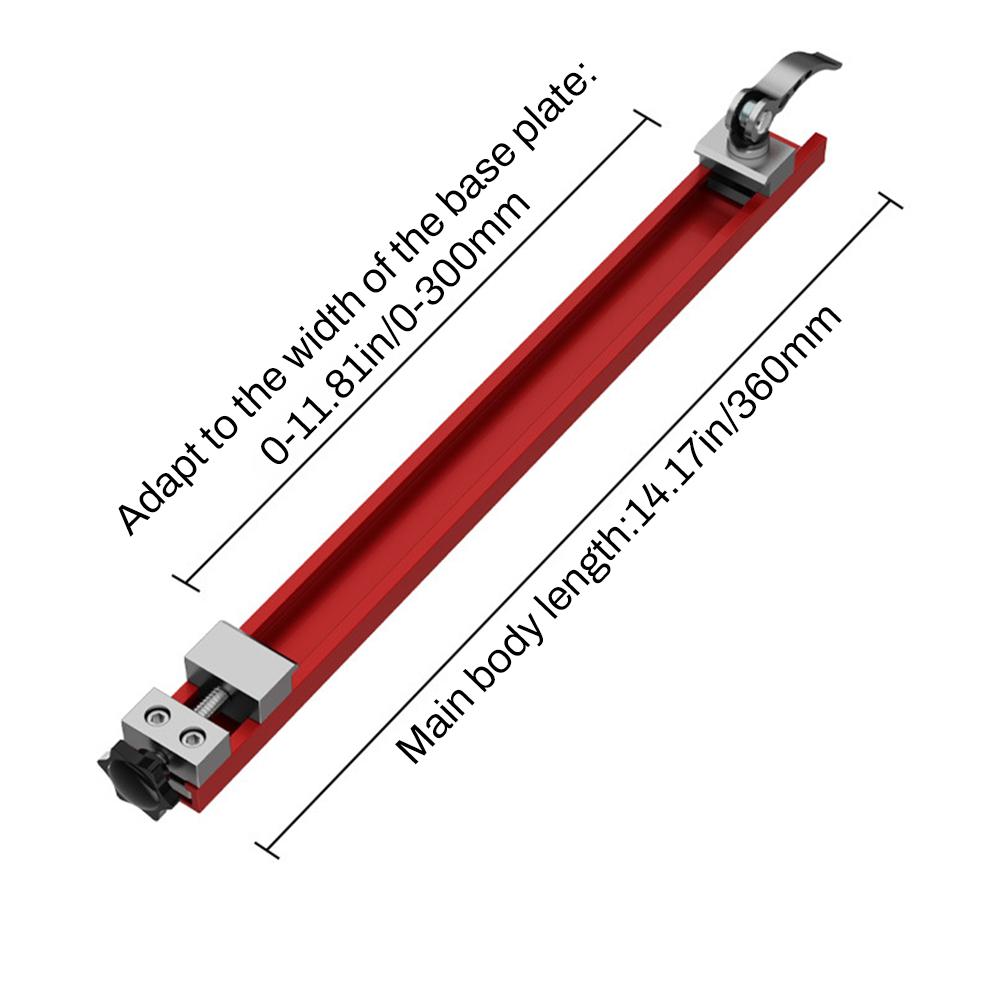 Adjustable Cutting Machine Base Guide Rail 240mm 360mm ABS Circular Saw GuidePositioning Clamp 2-Way Reverse Buckle Woodworking