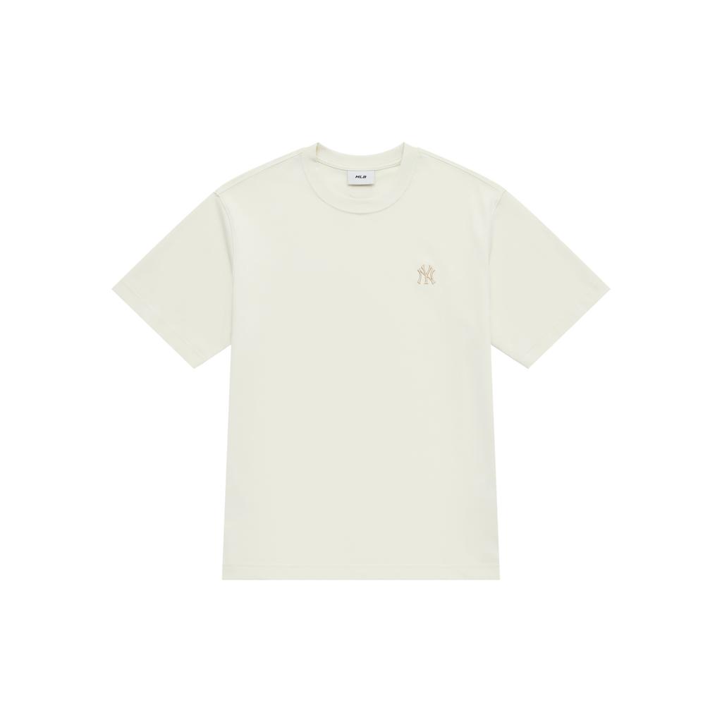 New MLB New York Yankees Basic Collection SS25 T Shirt Unisex Ivory 3ATSB0253-50CRS