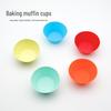 Multi-Color High-Temp Silicone Cake Mold: Reusable, Food-Grade Muffin & Cookie Cups