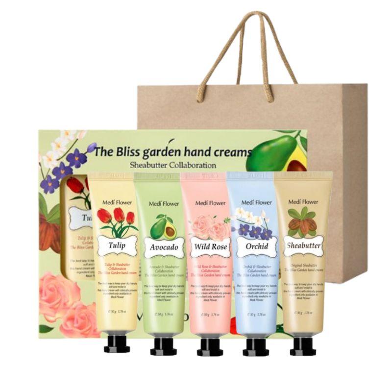 

MediFlower The Bliss Garden Hand Cream 5Piece Set (50g × 5) + Gift Shopping Bag Set 50g 5ea
