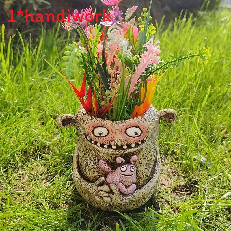 Cartoon Frosch Harz Dekoration Kreativ Lustig Haus Garten Pflanzgefäß Für Kinder Und Erwachsene