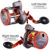 Fishing Reel Trolling Reels with Depth Counter Left/Right Hand Round Drum Wheel Drag Powerful