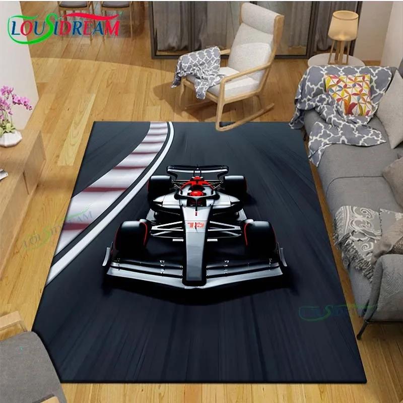 3D Racing Car Decor Carpet Non Slip Rug for Balcony, Bedroom, Kitchen & Coffee Table Stylish Floor Mat & Gift