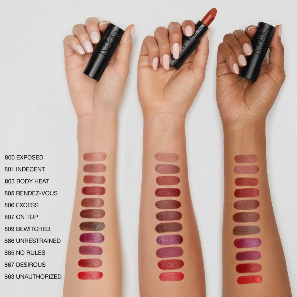 Nars Explicit Refillable Satin Lipstick 0.13 Oz   3.8 G Bewitched   809 Chocolate Brown