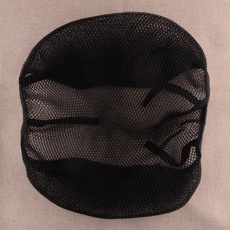 Black 3D Double Layer Mesh Motorcycle Seat Cover Cushion Protector Cooling Breathable