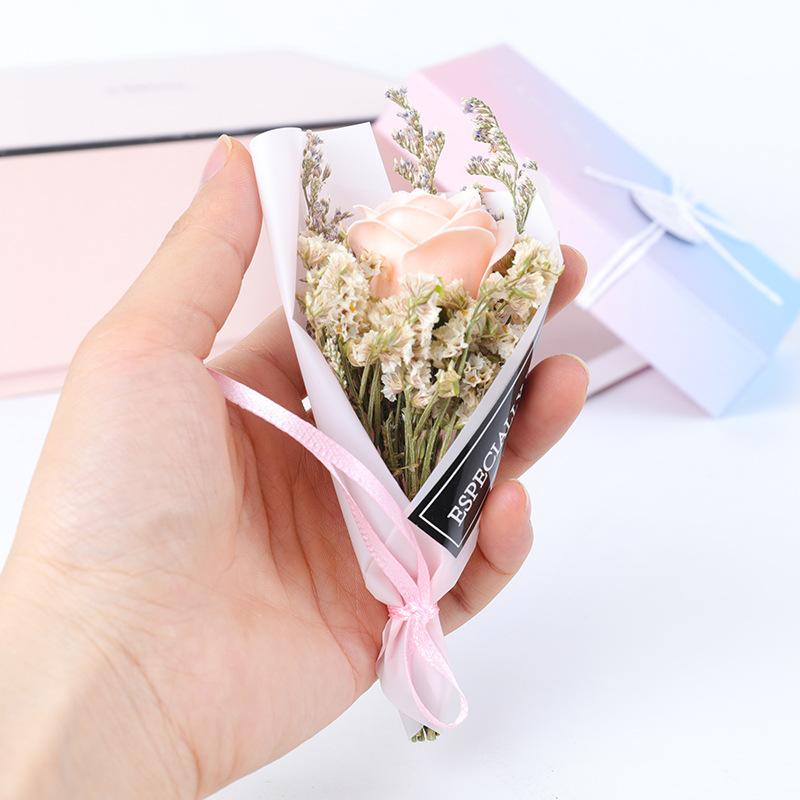Beautiful Dry Flowers Fridge Magnets Babysbreath Rose Sunflower Flower Bouquet Fridge Stickers Wedding Gifts Home Decoration