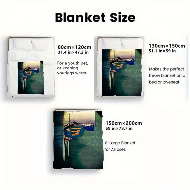 Coraline 2D Flat Pattern Flannel Blanket High Quality All Seasons Warmth and Comfort Perfect for Christmas Gifts.MMT0918444