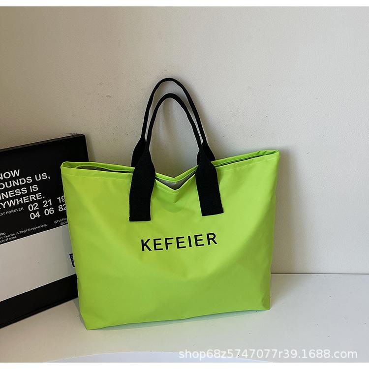 2025 new Oxford cloth shoulder bag trendy casual fashion large capacity tote bag simple letter underarm commuter bag