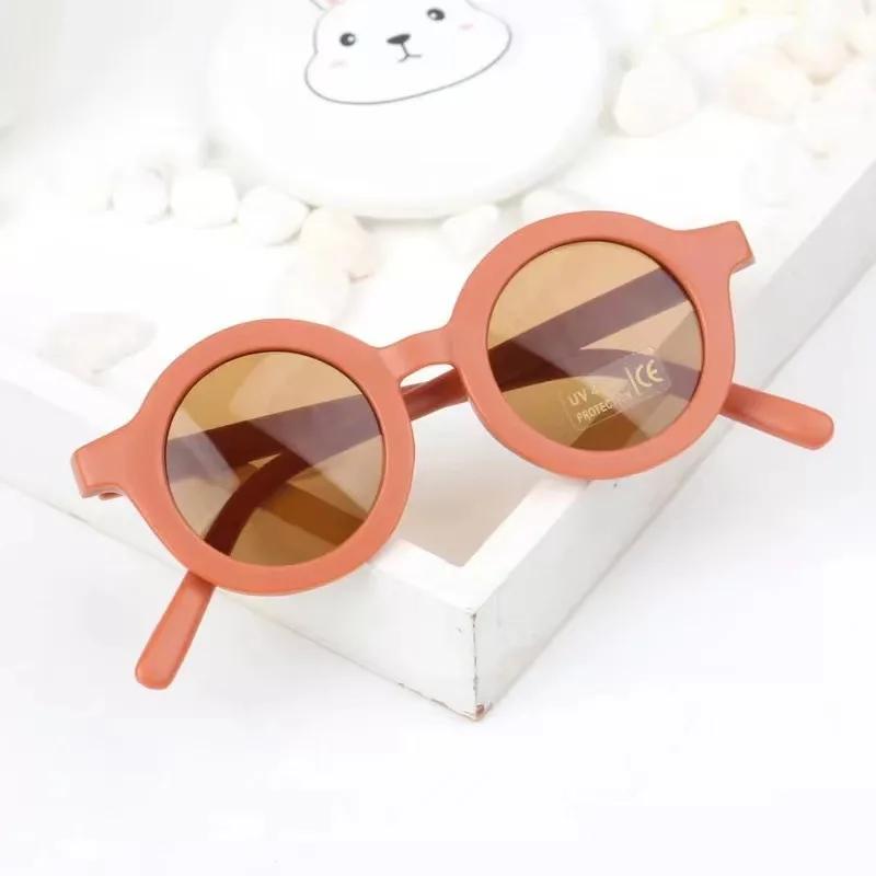 

Baby Accessories New Infant Baby Sunglasses Infant Retro Solid Color Ultraviolet-proof Round Glasses Eyeglass for Kids UV400 Other помаранчевий