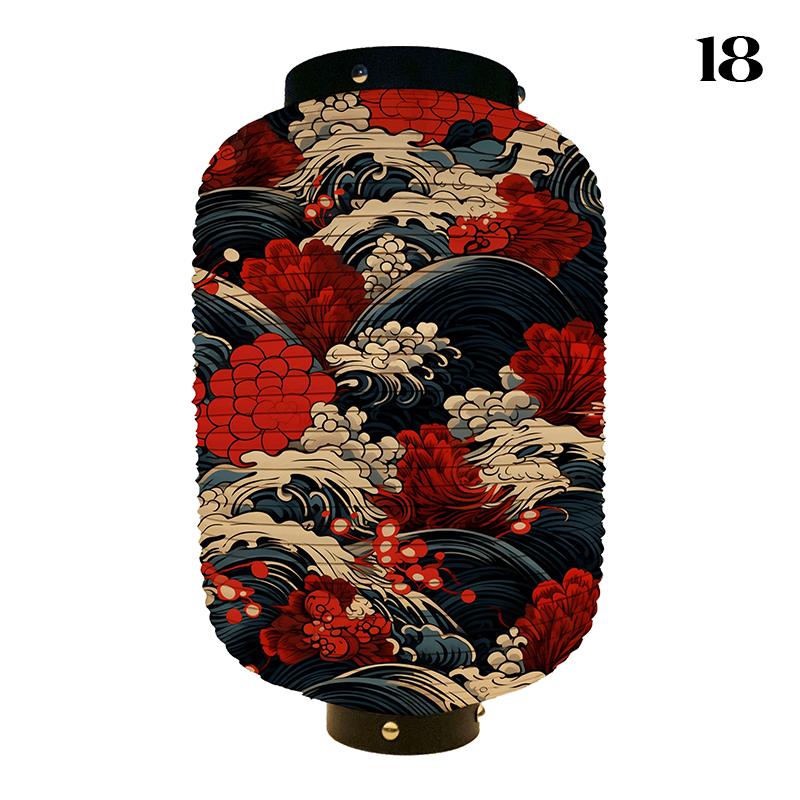 Luxury New Japanese Lanterns Classic Japan Wave Printed Pub Restaurant Hotel Decoration Festival New Year Party Hangings Lantern
