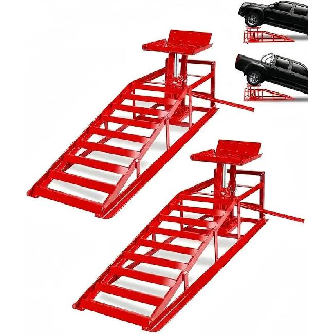1pcs  Hydraulic Car Ramps 5T 11000lbs Low Profile Car Lift Service Ramps Truck Trailer Garage, Height Hydraulic Vehicle Ramps