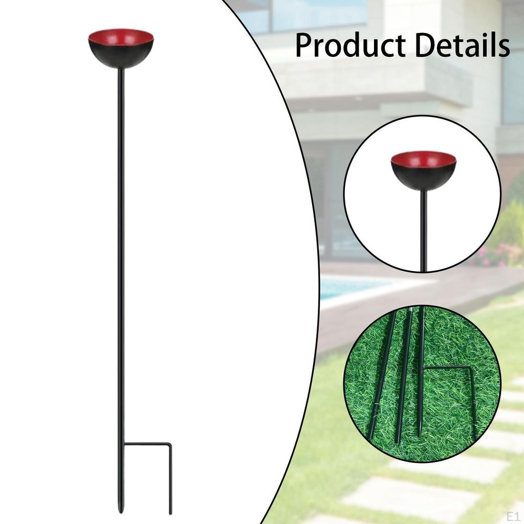 Bienen Tränke Badewanne mit Metallstab Bestäuber Wassertränke Ornament für Innenhof