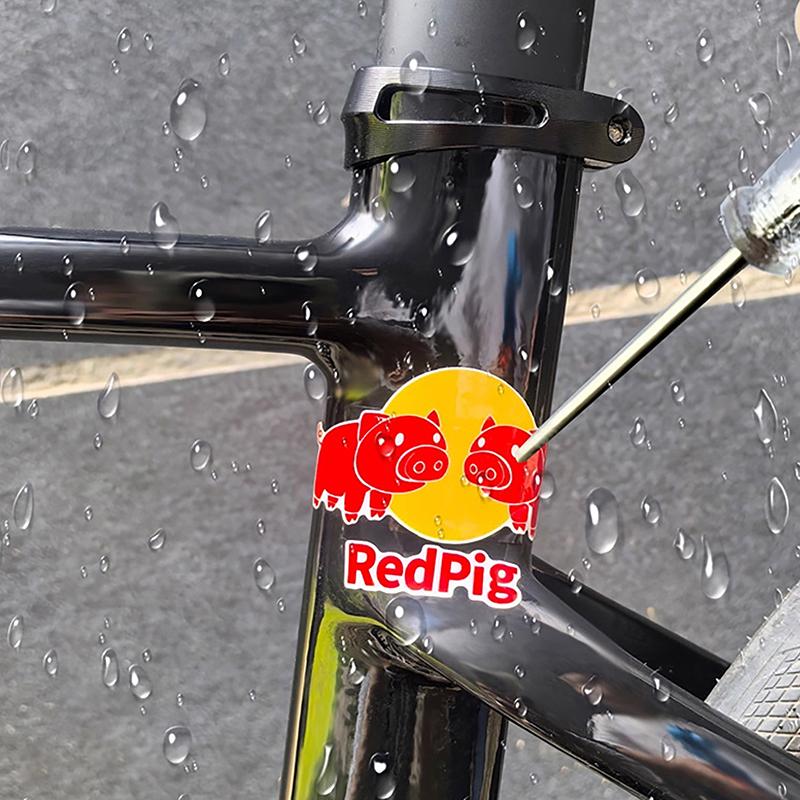 Adesivi Top Tube Casco Adesivo Squadra Ciclistica Tubo Sterzo Bici Adesivi Divertenti Maiale Rosso Adesivi Decorativi Per Manubrio Bici