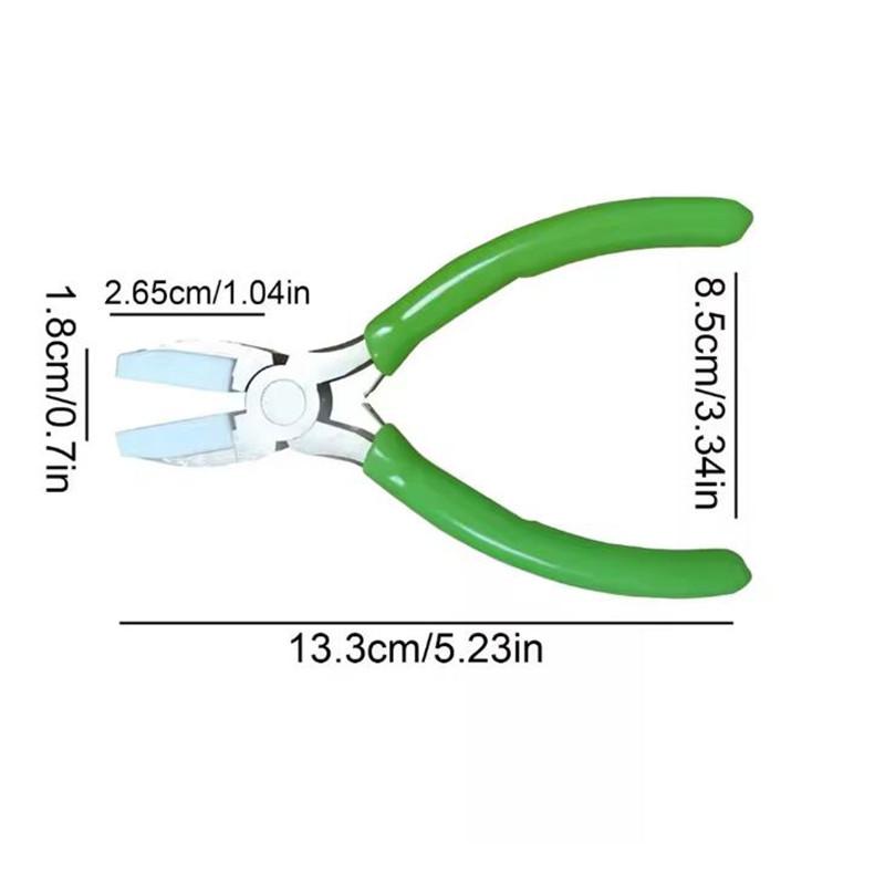 

Nylon Jaw Pliers Carbon Steel Craft Plat Nose Pliers DIY Tools For Beading Looping Shaping Wire Jewelry Making Pack of 1