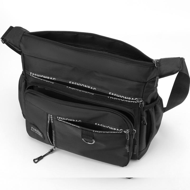1Pc Large Capacity Men's Shoulder Bag Crossbody Bag Wear-resistant Waterproof Multi-pocket Shoulder Bag Business Bag Leisure Bag Waterproof
