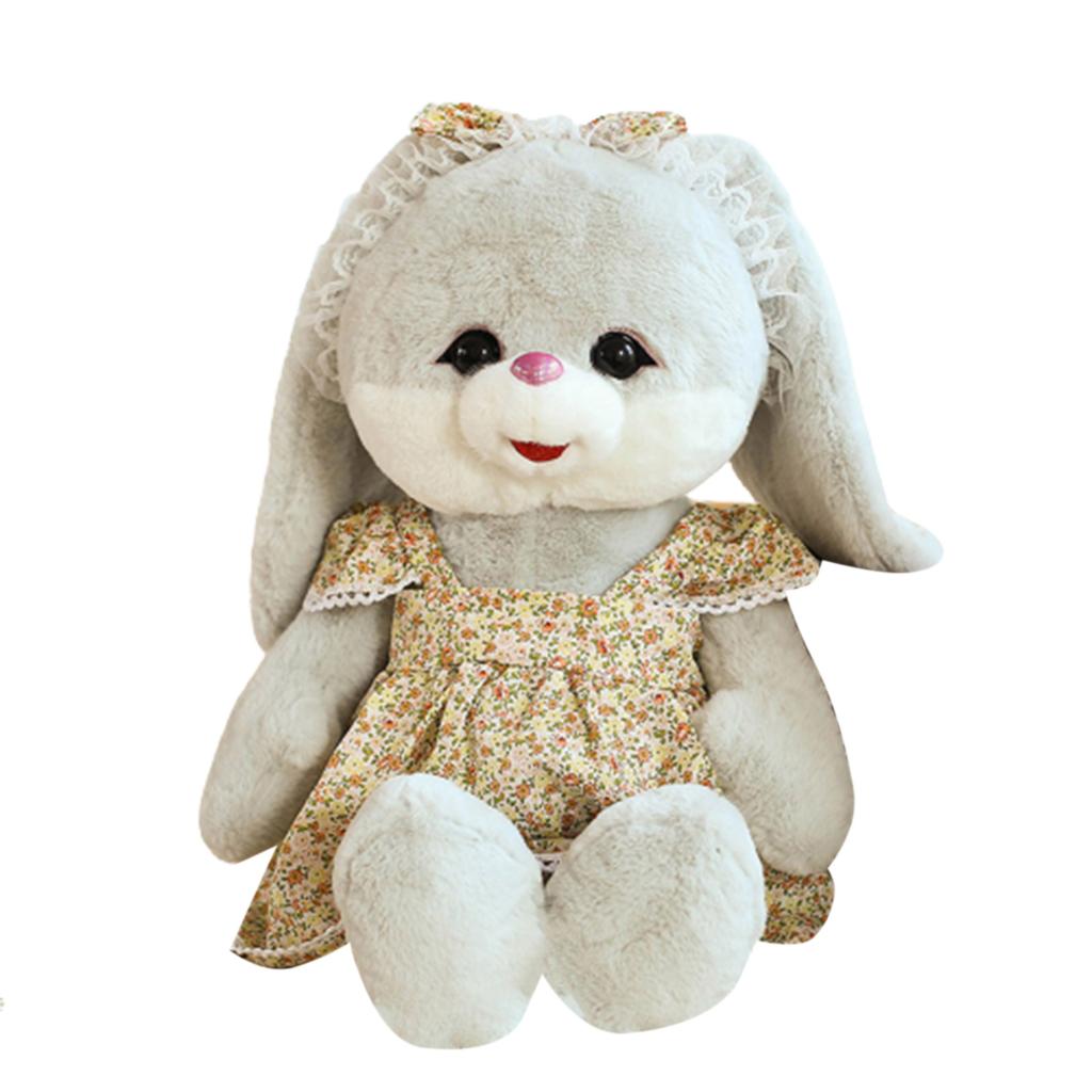 Plush Rabbit Toy With Q Version Cuddly Animal Toys Sleeping Pillow Toy For Girls