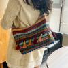 Large-capacity Ethnic Style Fringed Shoulder Bag Women's 2025 New Versatile Messenger Bag Personalized Fashion Underarm Bag