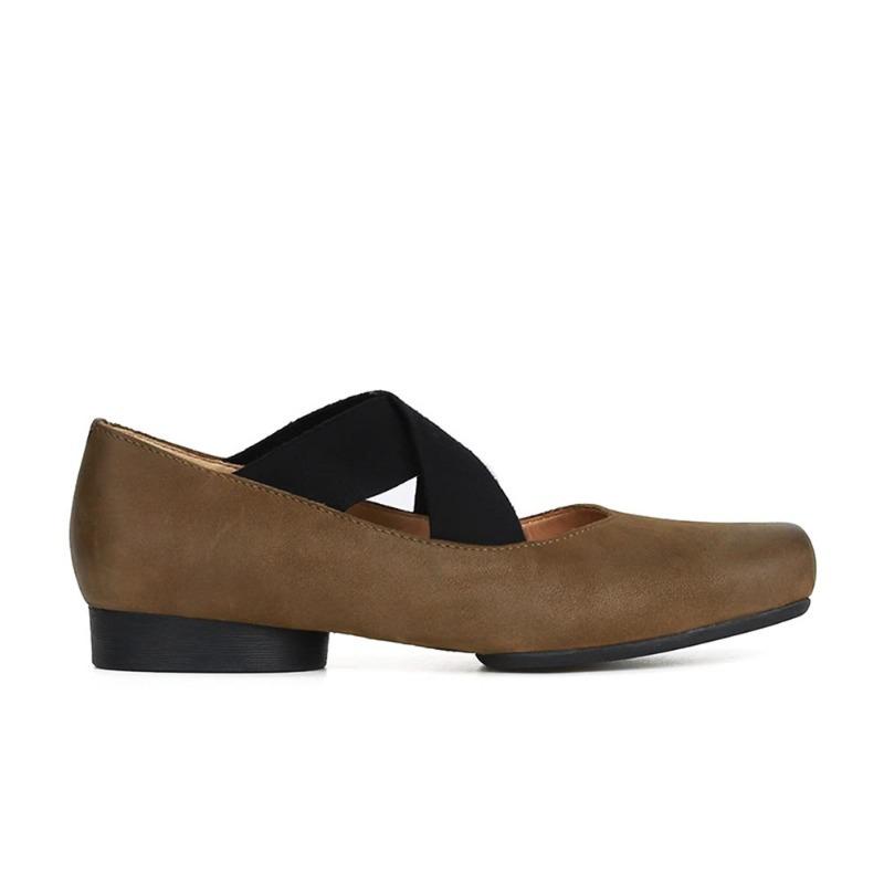 ! Shoes, Square Head Polished Retro Cross Strap Flat Heel Thick Heel, Ballet Shoes Single Shoes