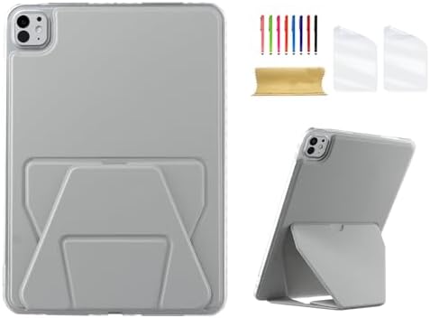 Soft TPU Case for iPad Pro 11inch (2024/2025) Ultra-Thin Clear Case Stylus Pencil Holder Slot Slim Back Clear Protective Cover