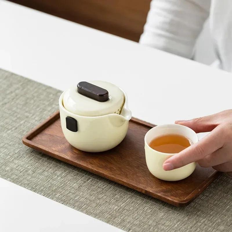 1Pcs Acacia Wood Serving Tray Square Rectangle Breakfast Sushi Snack Bread Dessert Cake Plate With Easy Carry Grooved Handle New