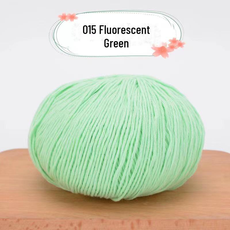 

Дитяча пряжа з чистої бавовни Синьцзян для ручного в’язання гачком своїми руками фарби люмінесцентні зелений колір