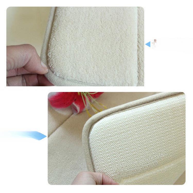 Coral Fleece Stripes Engraving Bathroom Mat Bath Non-slip Carpets In Wash Basin Bathtub Side Floor Rug Shower Room Doormat Memory Foam 3D Pad