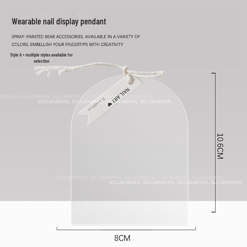 INS Transparent Acrylic Wearable Nail Tips Display Board
