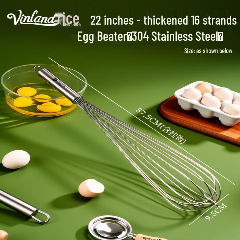 Qiwei 304 Stainless Steel Manual Egg Whisk