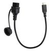 Waterproof Type C to USB 2.0 Flush Panel Dashboard Mount Extension Cable for Car Truck Boat Motorcycle