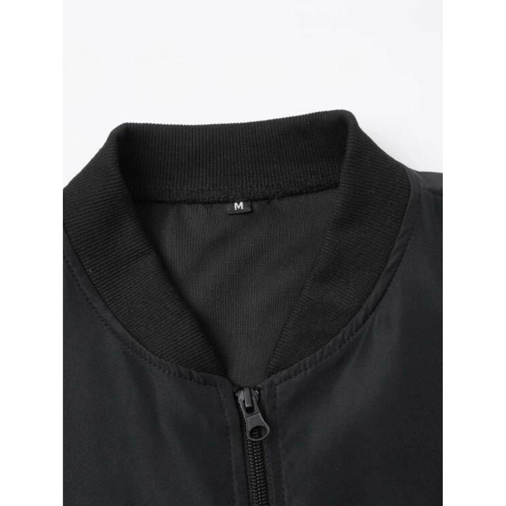 Frühlings- und Herbstjacke mit Baseballkragen, kurz, locker, einfarbig, Herren Business Casual, dünner Mantel, Trend