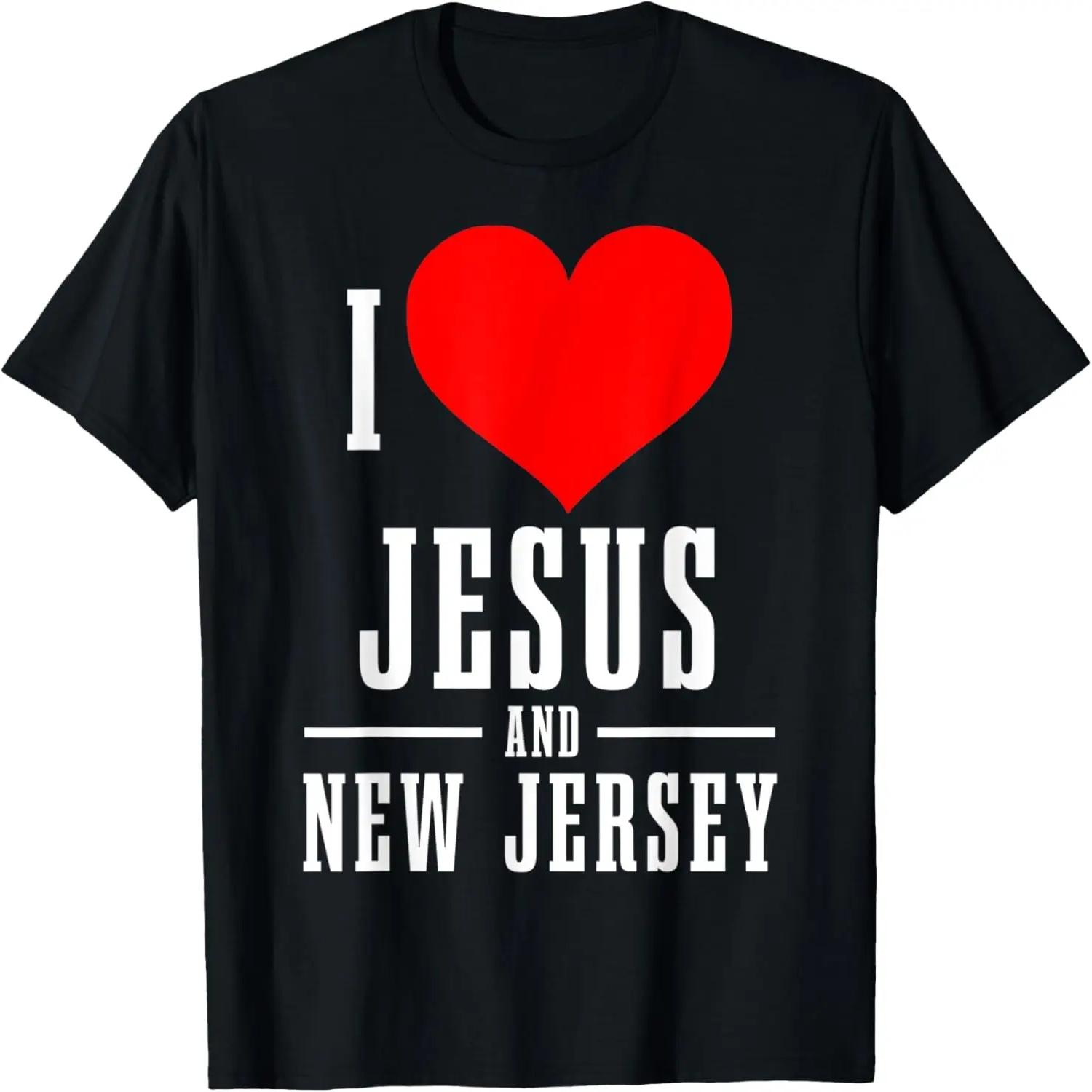 New Jersey I Love Jesus And New Jersey Christian T-Shirt S