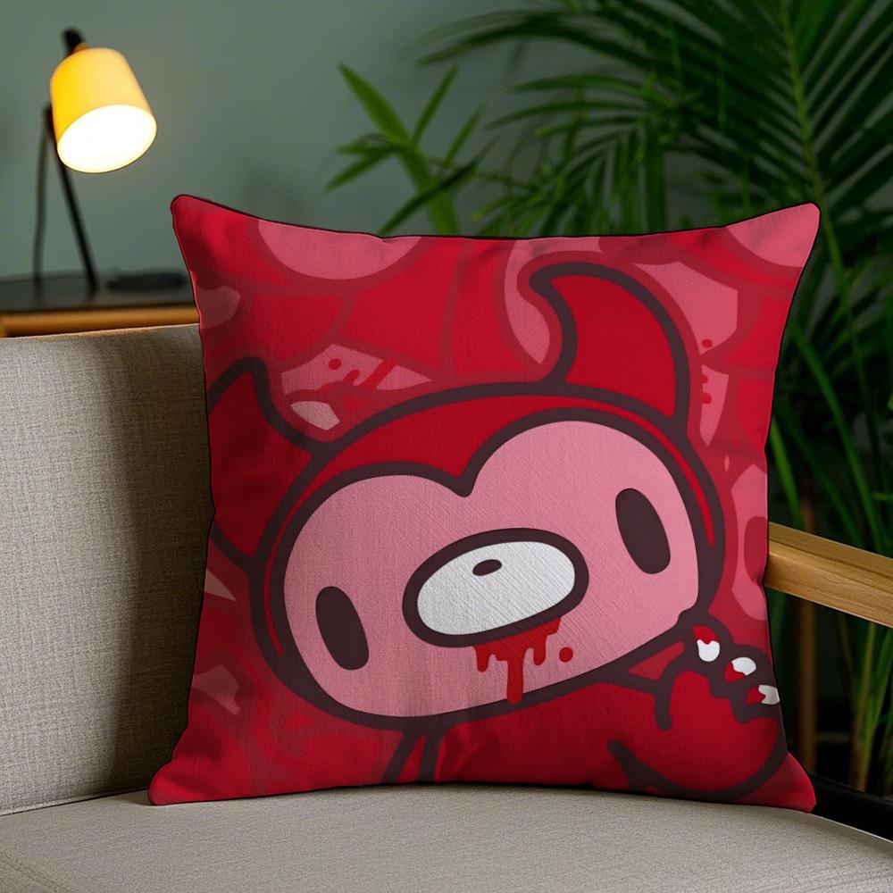 Cartoon G-Gloomys Bear Cushion Cover Soft Short Plush Double-Sided Printing Home Decor Machine Washable Pillow Case Gift