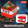 Magnetic Construction Blocks Plaything Storage Box Set Can Hold Figures Magnet Cube Pixel Style Model Baseplate Toys Kids Best Present