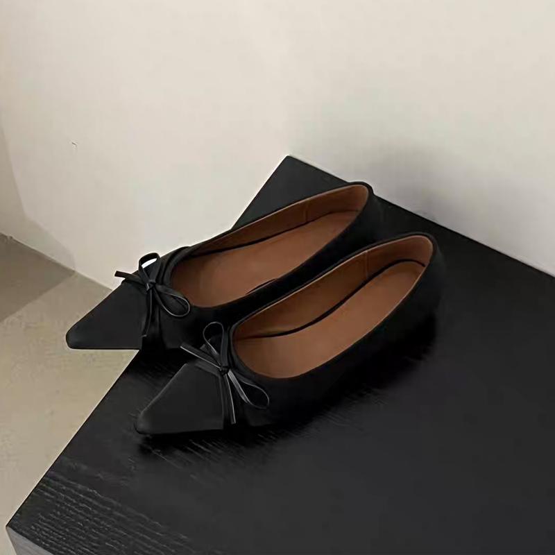 

Модные Роскошные Атласные Туфли-балетки с бантом Женские Остроносые Внутренний Каблук Балетки Женские Элегантные Вечерние Неглубокие Лоферы 40 чёрный